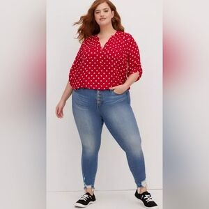 Torrid Disney Minnie Mouse Harper Pullover Blouse, Size 1